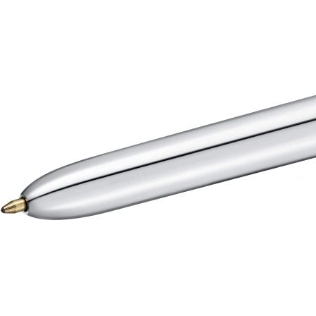 BIC Shine Bolígrafo 4 Colores Cuerpo Blanco/Plateado (Set de 12) BIC Shine Bolígrafo 4 Colores Cuerpo Blanco/Plateado (Set de 12)